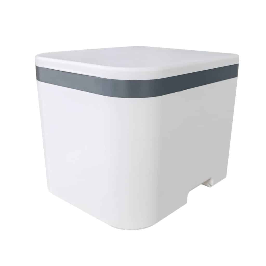 The cube shape OGO Nomad is the smallest of the EnviroPro Composting toilet on offer. This layering composting toilet requires no installation. 