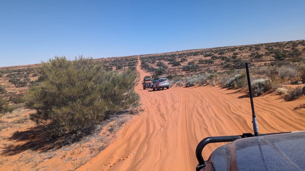 Elvin Pal follows family on sand across the desert.