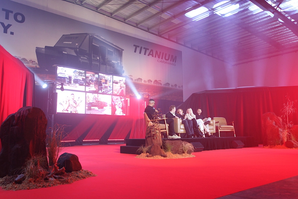 The Block 2025 contestants at the Titanium Caravans new model launch event.