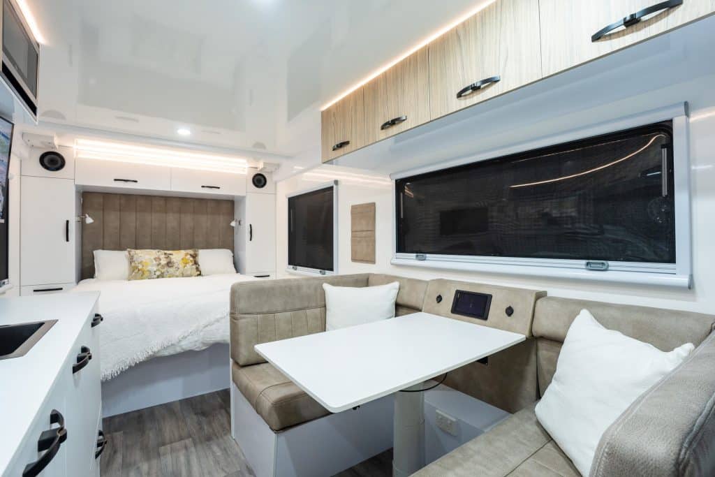 Taller ceilings and a true queensize bed accommodates taller travellers