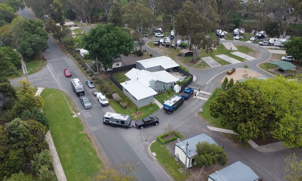 Find a well equipped campsite close to home in a well serviced town with a good pub meal nearby, like our crews did in nearby Euroa